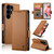 Samsung Galaxy S26 UItra Side Buckle Magnetic Frosted Leather Phone Case - Brown