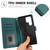 Samsung Galaxy S26 UItra Skin Feel Pure Color Card Slots Leather Phone Case with Dual Lanyard - Green