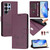 Samsung Galaxy S26 UItra Smile Embossing RFID Leather Phone Case - Violet
