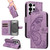 Samsung Galaxy S26 UItra Swallowtail Butterfly Embossed Leather Phone Case - Purple