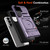 Samsung Galaxy S26 UItra TPU Hybrid PC Shockproof Card Phone Case with Metal Ring Holder - Purple