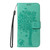 Samsung Galaxy S26 UItra Tree & Cat Embossed Pattern Flip Leather Phone Case - Green