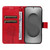 Samsung Galaxy S26 UItra Tree & Cat Embossed Pattern Flip Leather Phone Case - Red