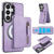 Samsung Galaxy S26 UItra Zipper Wallet Split MagSafe Leather Back Phone Case - Purple