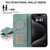 Samsung Galaxy S26+ ABEEL Color Block Magnetic RFID Leather Phone Case - Cyan-Pink