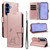 Samsung Galaxy S26+ Adorable Cat Embossed Pattern Flip Leather Phone Case - Rose Gold