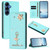 Samsung Galaxy S26+ Ballet Girl Diamond Studded RFID Vegan Leather Phone Case - Mint Green