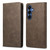 Samsung Galaxy S26+ Business Solid Color Magnetic RFID Leather Phone Case - Brown