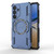 Samsung Galaxy S26+ Butterfly Armor MagSafe Magnetic Ring Shockproof Phone Case - Blue