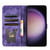 Samsung Galaxy S26+ Butterfly Cat Embossing Flip Leather Phone Case - Purple