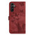 Samsung Galaxy S26+ Butterfly Cat Embossing Flip Leather Phone Case - Red