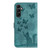 Samsung Galaxy S26+ Butterfly Cat Embossing Flip Leather Phone Case - Wathet