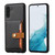 Samsung Galaxy S26+ Calfskin Card Slot TPU Hybrid PU Phone Case - Black