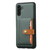 Samsung Galaxy S26+ Calfskin Card Slot TPU Hybrid PU Phone Case - Green