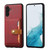 Samsung Galaxy S26+ Calfskin Card Slot TPU Hybrid PU Phone Case - Red