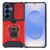 Samsung Galaxy S26+ Camera Shield Card Slot PC+TPU Phone Case - Red