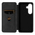 Samsung Galaxy S26+ Carbon Fiber Texture Flip Leather Phone Case - Black