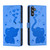Samsung Galaxy S26+ Cartoon Elephant Embossed Leather Phone Case - Blue