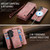 Samsung Galaxy S26+ CaseMe 008 Detachable Multifunctional Leather Phone Case - Pink