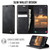 Samsung Galaxy S26+ CaseMe 033 Calf Leather Lining Microfibre RFID Blocking Phone Case - Black