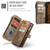 Samsung Galaxy S26+ CaseMe C30 Card Slots Zipper Wallet Leather Phone Case - Brown
