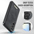 Samsung Galaxy S26+ CaseMe Me80 Series Detachable Wallet Magnetic RFID Vegan Leather Phone Case - Black