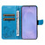Samsung Galaxy S26+ Cat and Bee Embossed Flip Leather Phone Case - Blue