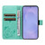 Samsung Galaxy S26+ Cat and Bee Embossed Flip Leather Phone Case - Green
