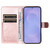 Samsung Galaxy S26+ Cat and Bee Embossed Flip Leather Phone Case - Rose Gold