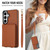 Samsung Galaxy S26+ Crossbody Dual-buckle Wallet RFID Back Leather Phone Case - Brown