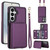 Samsung Galaxy S26+ Crossbody Dual-buckle Wallet RFID Back Leather Phone Case - Dark Purple