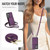Samsung Galaxy S26+ Crossbody Dual-buckle Wallet RFID Back Leather Phone Case - Dark Purple