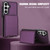 Samsung Galaxy S26+ Crossbody Dual-buckle Wallet RFID Back Leather Phone Case - Dark Purple