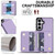 Samsung Galaxy S26+ Crossbody Dual-buckle Wallet RFID Back Leather Phone Case - Light Purple