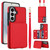 Samsung Galaxy S26+ Crossbody Dual-buckle Wallet RFID Back Leather Phone Case - Red