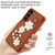 Samsung Galaxy S26+ Crossbody Flower Pattern Leather Phone Case - Brown