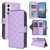 Samsung Galaxy S26+ Crossbody Rhombic Zipper Tower Buckle Leather Phone Case with Lanyard - Purple