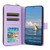 Samsung Galaxy S26+ Crossbody Rhombic Zipper Tower Buckle Leather Phone Case with Lanyard - Purple