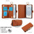 Samsung Galaxy S26+ Crossbody Ring Multifunctional Wallet Leather Phone Case - Brown
