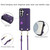 Samsung Galaxy S26+ Cross-body Wristband Holder Square Phone Case - Purple