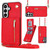 Samsung Galaxy S26+ Cross-body Zipper Square Phone Case with Holder - Red