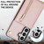 Samsung Galaxy S26+ Cross-body Zipper Square Phone Case with Holder - Rose Gold