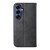 Samsung Galaxy S26+ Cubic Grid Calf Texture Magnetic Leather Phone Case - Black