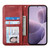 Samsung Galaxy S26+ Cubic Grid Calf Texture Magnetic Leather Phone Case - Red
