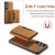 Samsung Galaxy S26+ DG.MING M2 Series 3-Fold Multi Card Bag + Magnetic Phone Case - Brown
