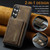 Samsung Galaxy S26+ DG.MING M2 Series 3-Fold Multi Card Bag + Magnetic Phone Case - Coffee