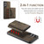 Samsung Galaxy S26+ DG.MING M2 Series 3-Fold Multi Card Bag + Magnetic Phone Case - Coffee