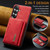 Samsung Galaxy S26+ DG.MING M2 Series 3-Fold Multi Card Bag + Magnetic Phone Case - Red