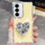 Samsung Galaxy S26+ Diamond Glitter Gemstone Heart Holder Phone Case - Light Yellow