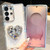 Samsung Galaxy S26+ Diamond Glitter Gemstone Heart Holder Phone Case - Transparent Stars
